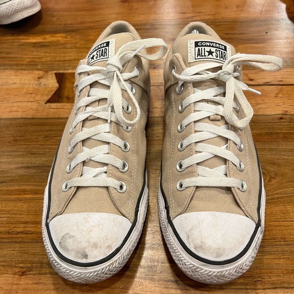 Converse Men's Beige Canvas Sneakers - Picture 2 of 8